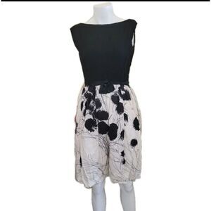 Vintage Joseph Magnin floral shadows a line dress 50s 60s poor condition knee le